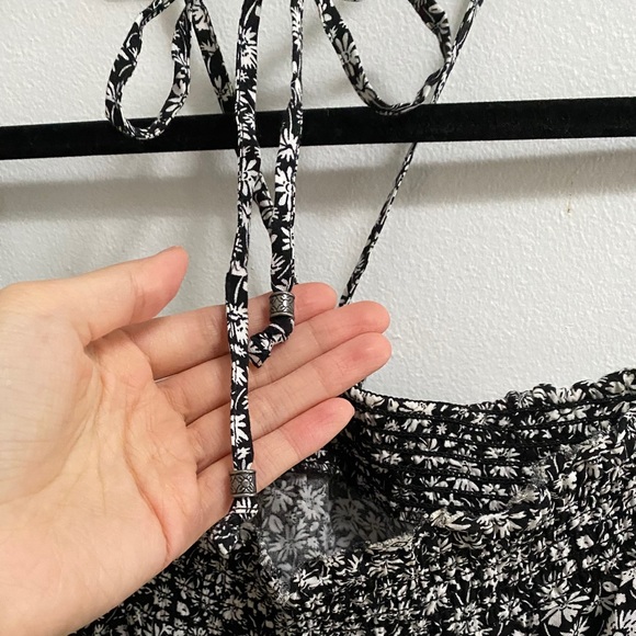 American Eagle Floral Smocked Halter Jumpsuit - Picture 7 of 9